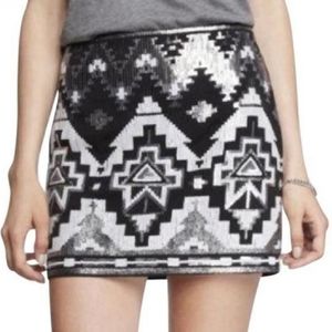 Express Sequin Mini Skirt